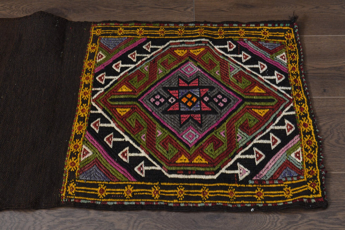 El yapımı vintage yolluk 51x226 cm oryantal desenli yün - farklı açıdan görünüm
