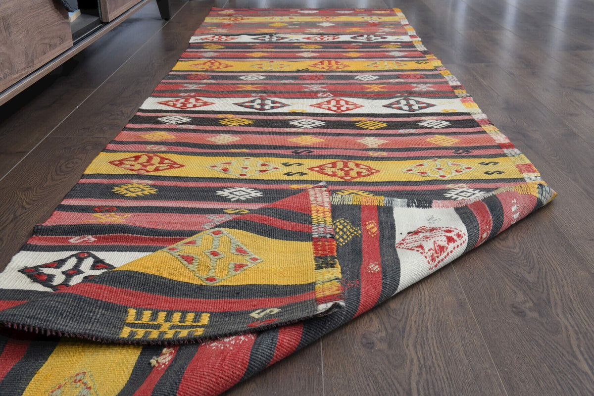El yapımı vintage yolluk 86x284 cm oryantal desenli yün - mekan görünümü