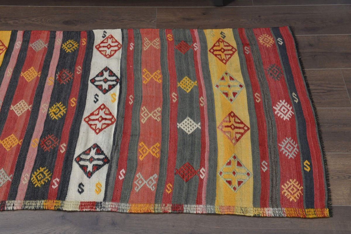 El yapımı vintage yolluk 86x284 cm oryantal desenli yün - farklı açıdan görünüm