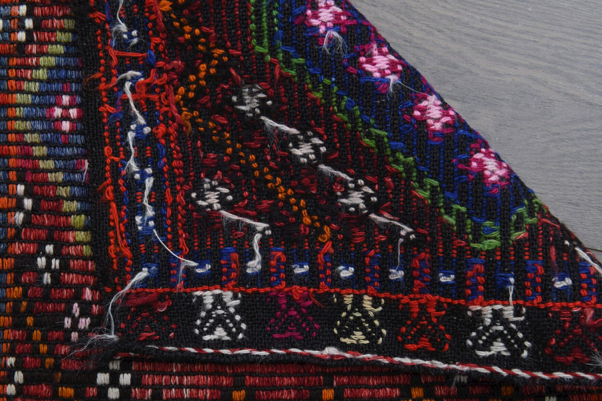 El yapımı vintage yolluk 51x216 cm oryantal desenli yün - desen detayı