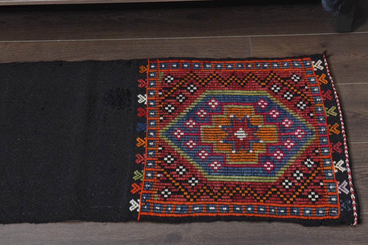 El yapımı vintage yolluk 51x216 cm oryantal desenli yün - farklı açıdan görünüm