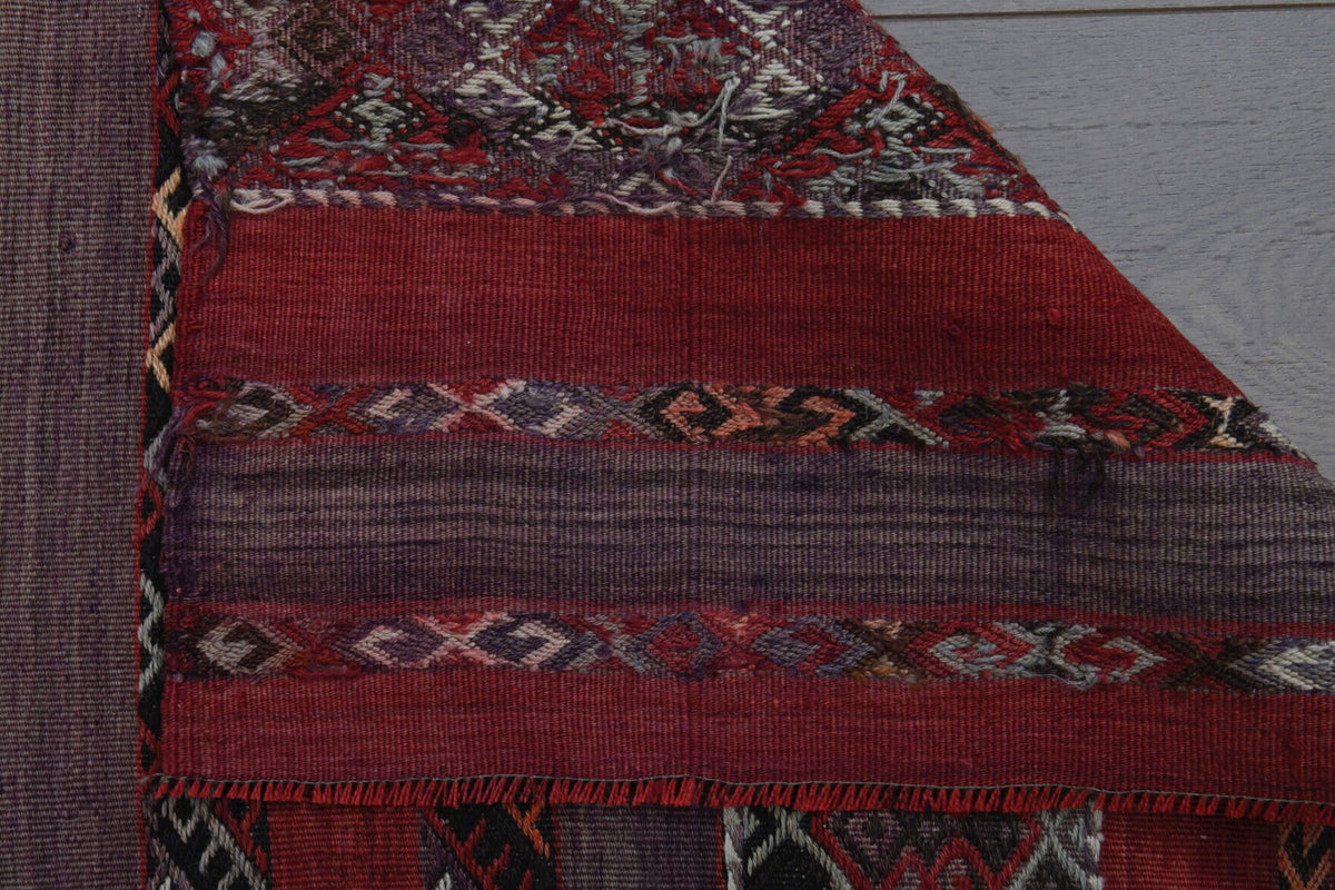 El yapımı vintage yolluk 86x307 cm oryantal desenli yün - desen detayı