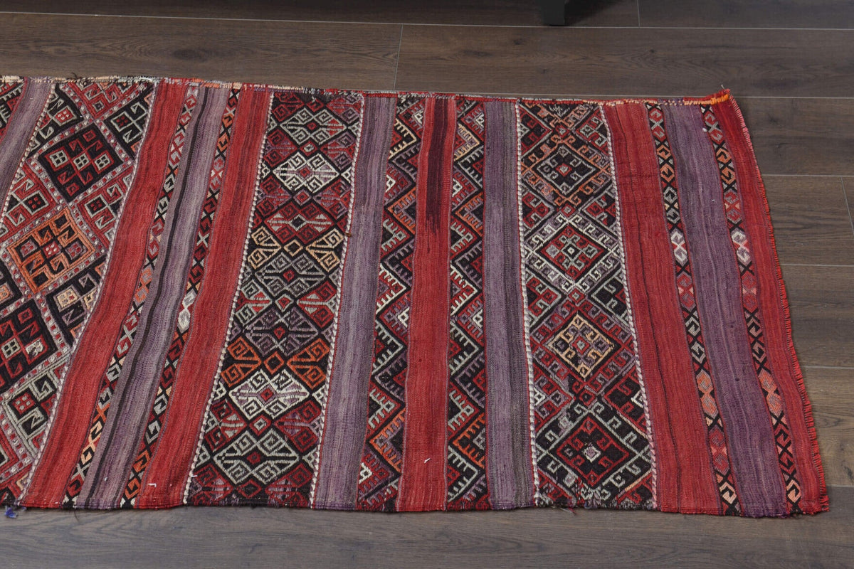 El yapımı vintage yolluk 86x307 cm oryantal desenli yün - farklı açıdan görünüm