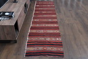 El yapımı vintage yolluk 76x315 cm oryantal desenli yün - detay görünümü
