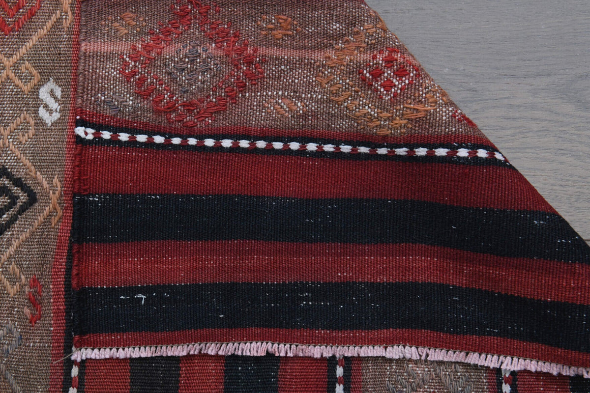 El yapımı vintage yolluk 76x315 cm oryantal desenli yün - desen detayı