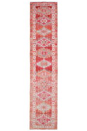 El yapımı vintage yolluk 64x211 cm oryantal desenli yün