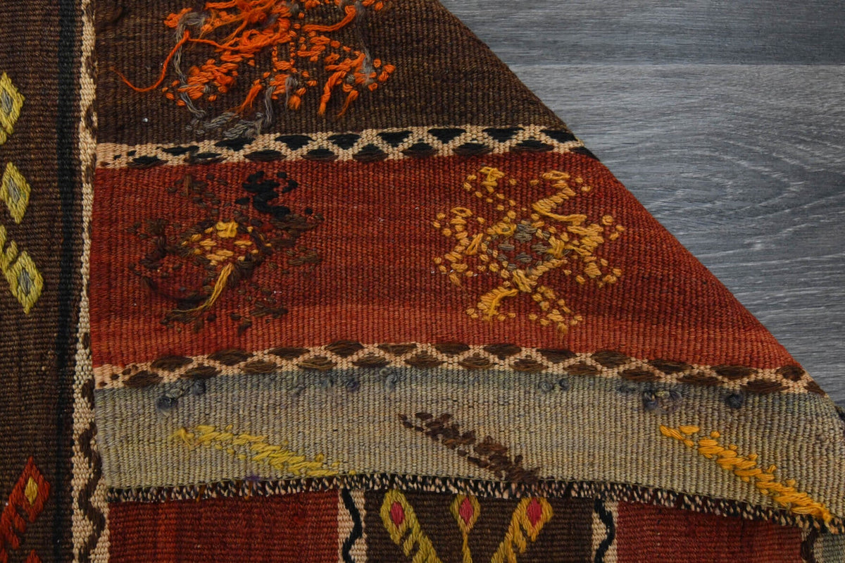 El yapımı vintage yolluk 86x244 cm oryantal desenli yün - farklı açıdan görünüm
