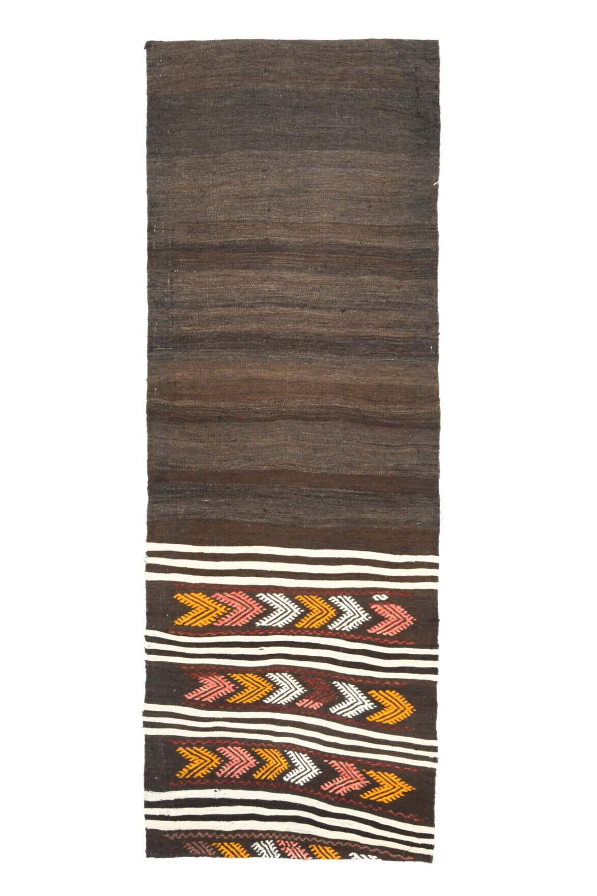 El yapımı vintage yolluk 76x224 cm oryantal desenli yün
