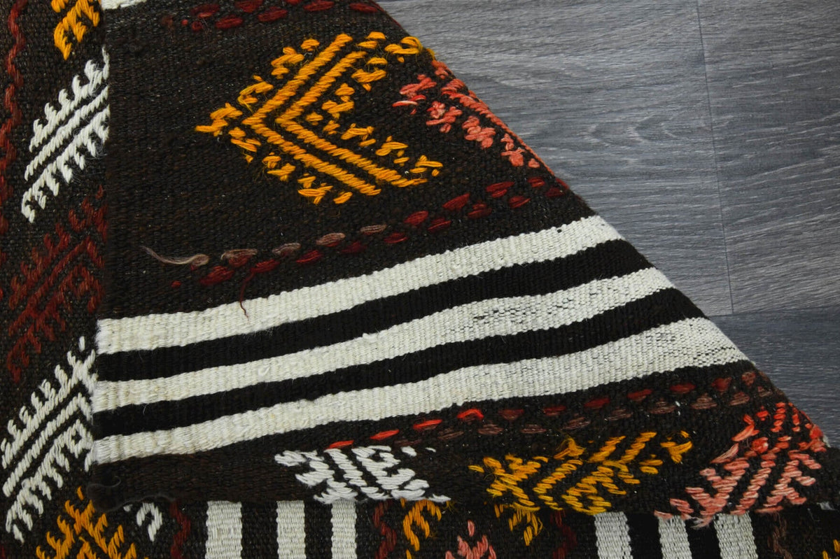 El yapımı vintage yolluk 76x224 cm oryantal desenli yün - farklı açıdan görünüm