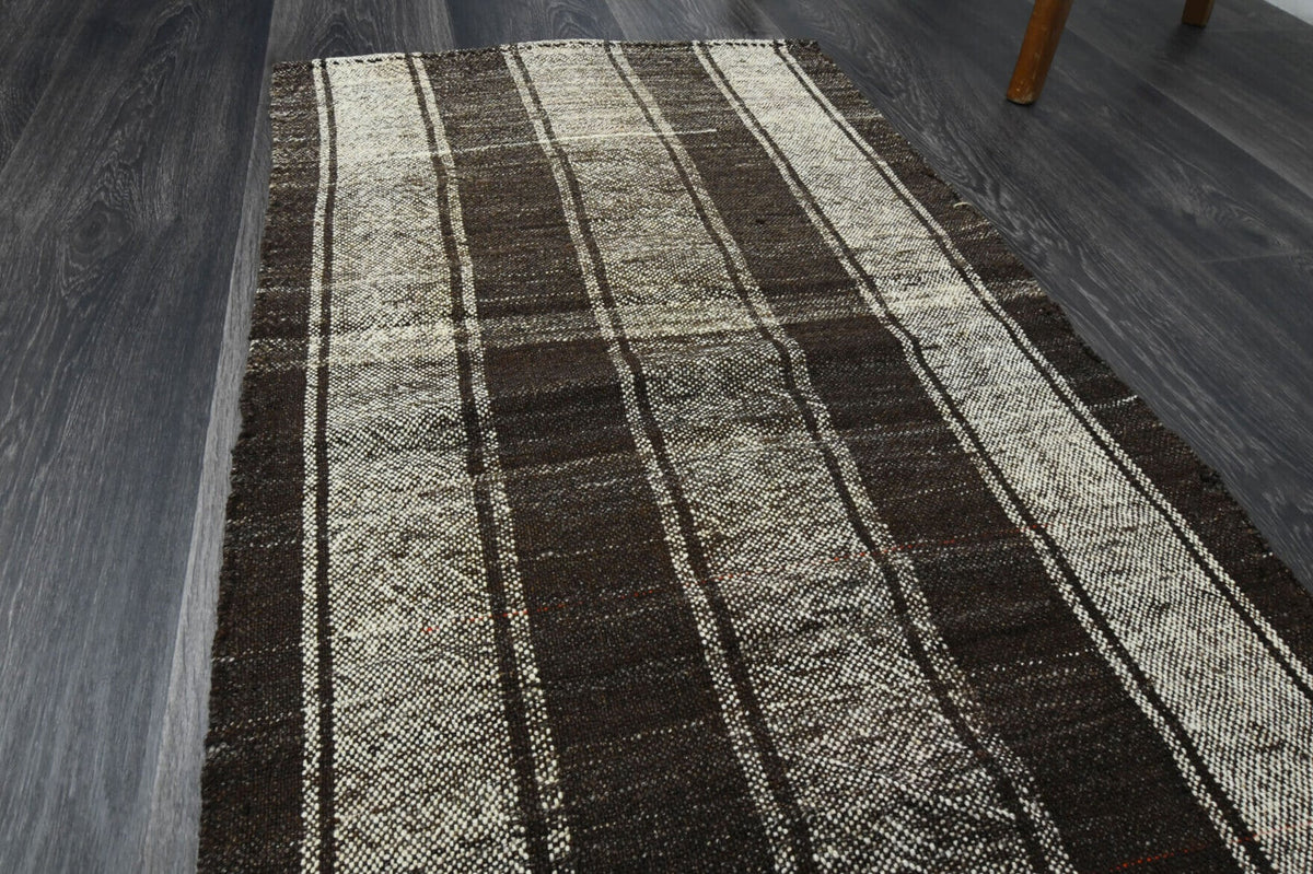 El yapımı vintage yolluk 64x224 cm oryantal desenli yün - desen detayı