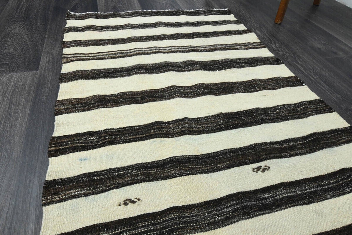 El yapımı vintage yolluk 76x224 cm oryantal desenli yün - desen detayı