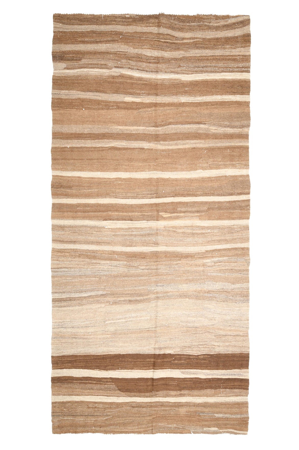 El yapımı vintage yolluk 157x340 cm çizgili desenli yün - farklı açıdan görünüm