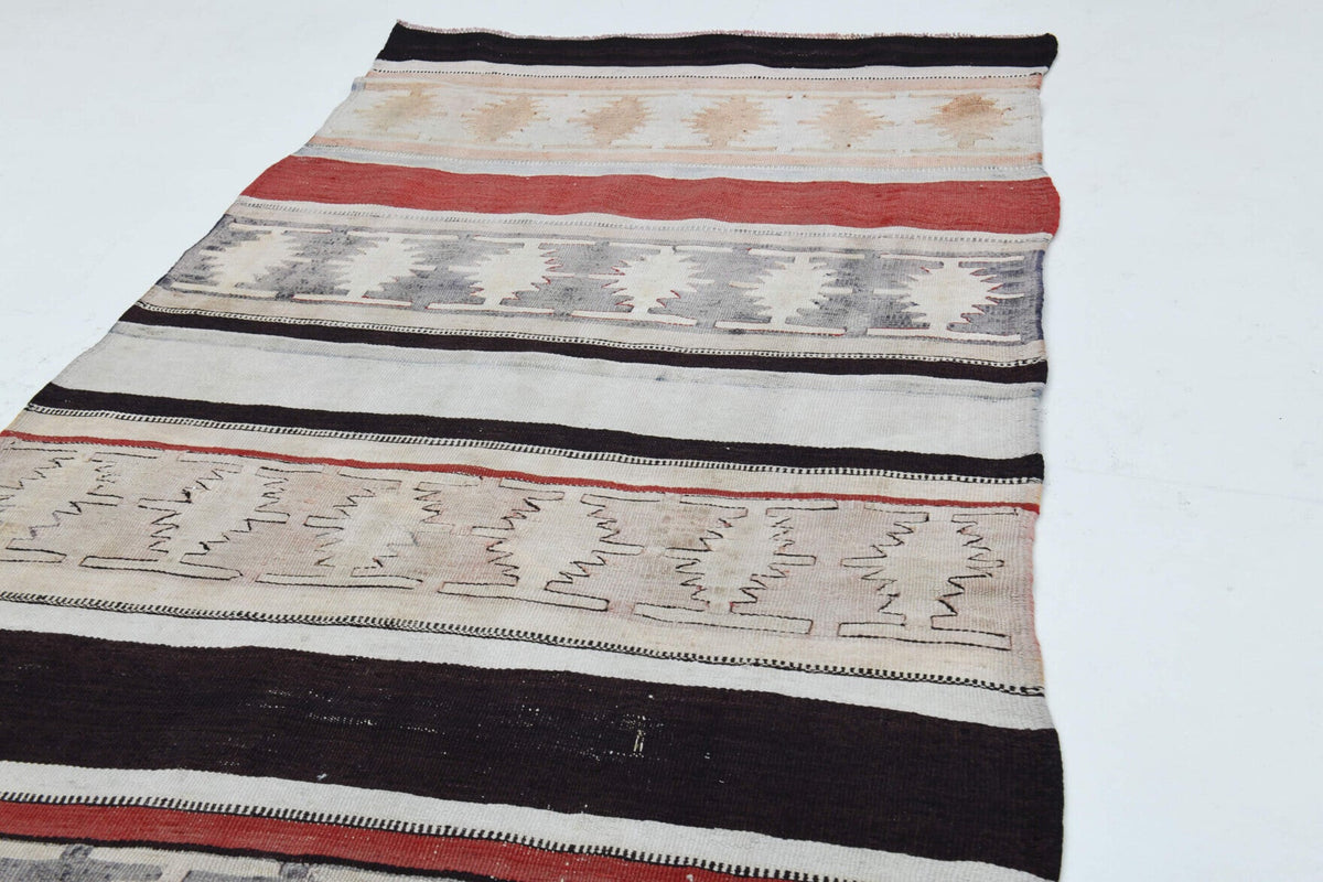 Striped Multicolor Kilim Runner