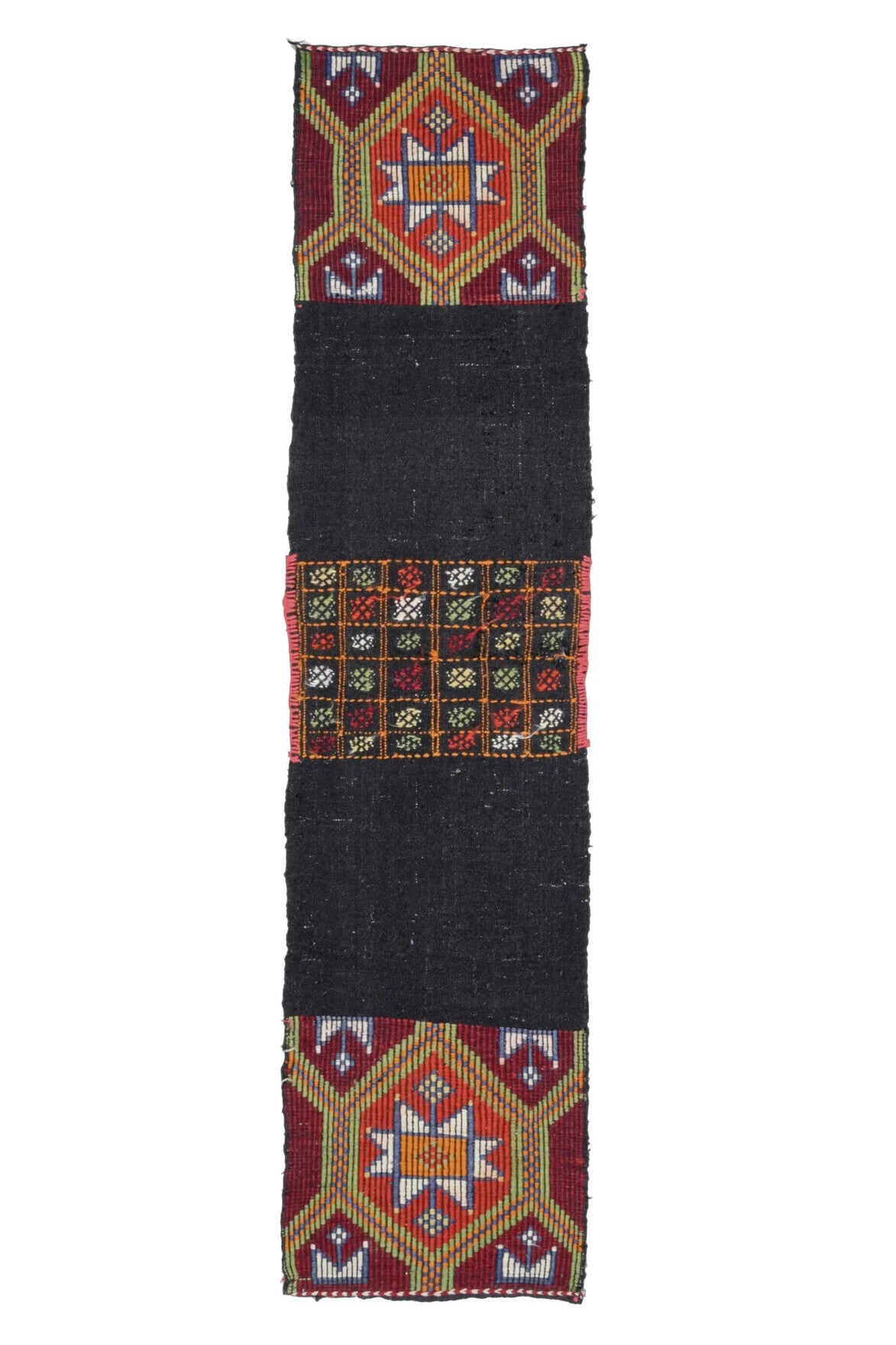 El yapımı vintage yolluk 56x229 cm oryantal desenli yün - açık alan görünümü