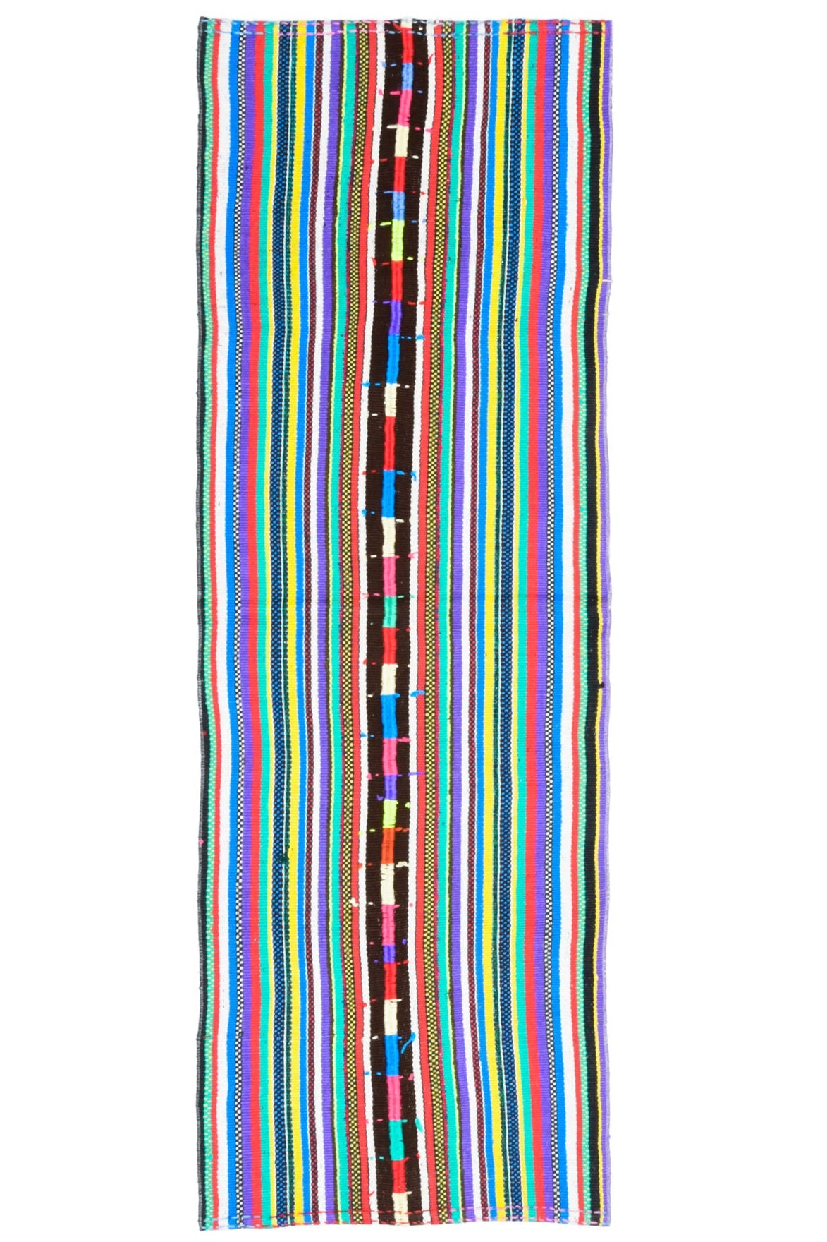 El yapımı vintage yolluk 71x208 cm çizgili desenli yün