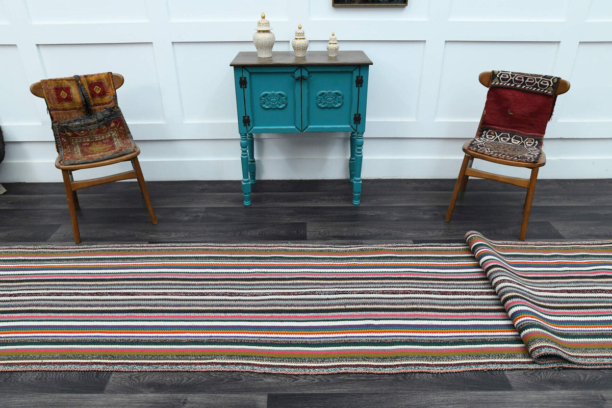 Extra Long Turkish Kilim Runner Rug