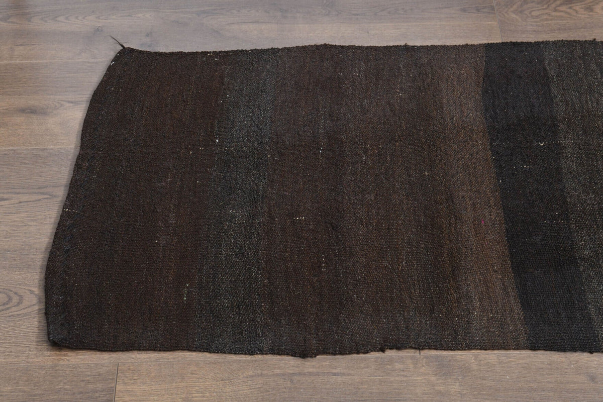 El yapımı vintage yolluk 61x231 cm tribal desenli yün - üstten görünüm