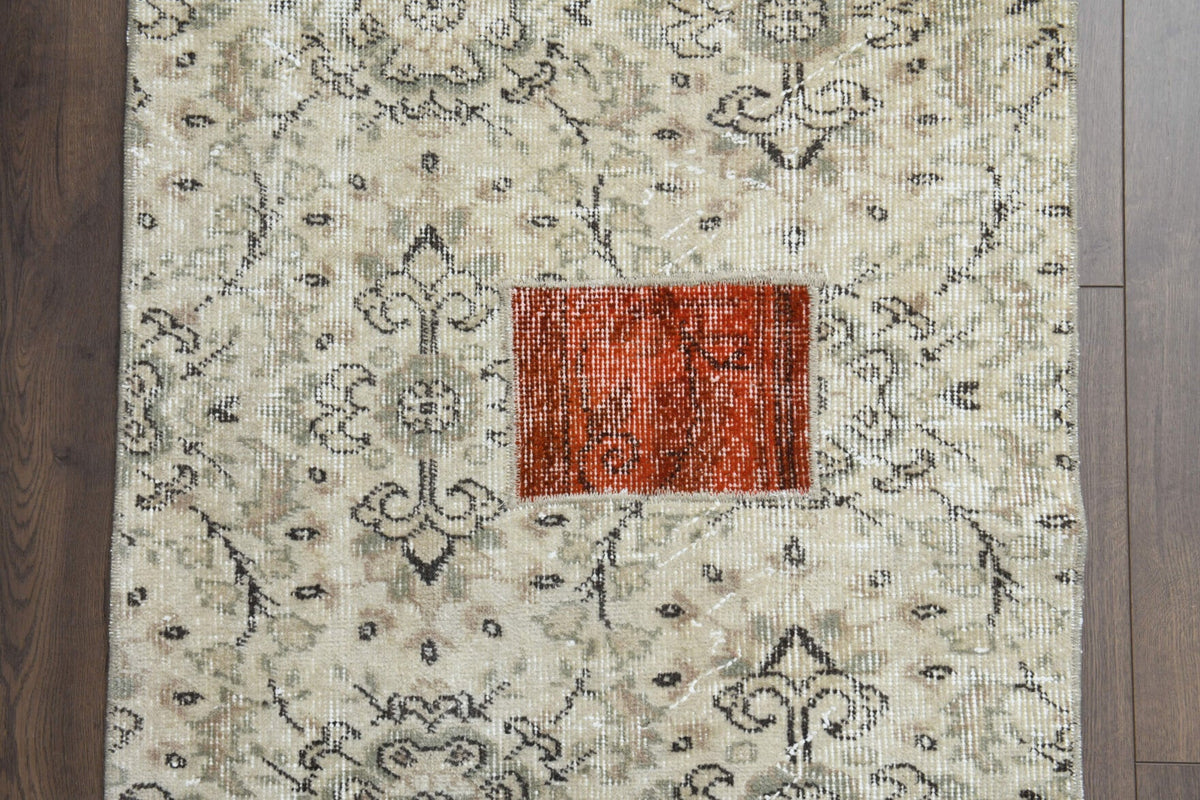 El yapımı vintage yolluk 76x272 cm çiçek desenli desenli yün - mekan görünümü