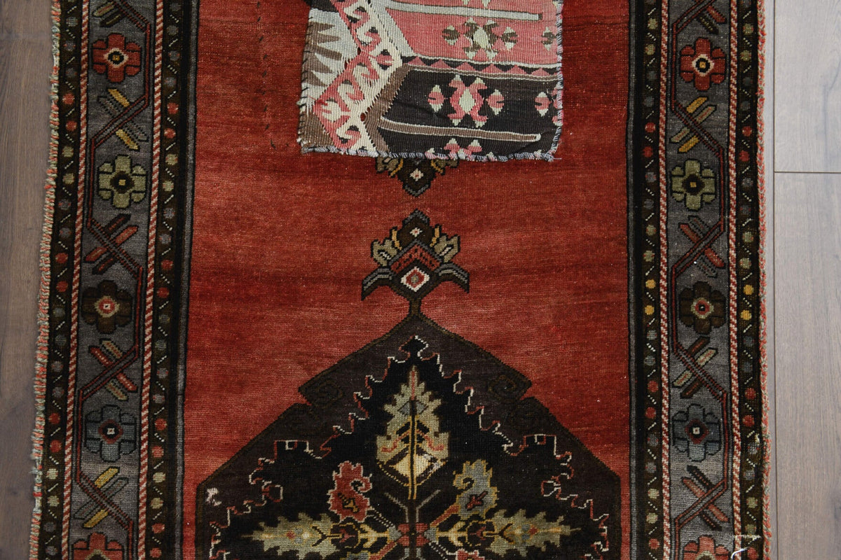 El yapımı vintage yolluk 97x351 cm oryantal desenli yün - mekan görünümü