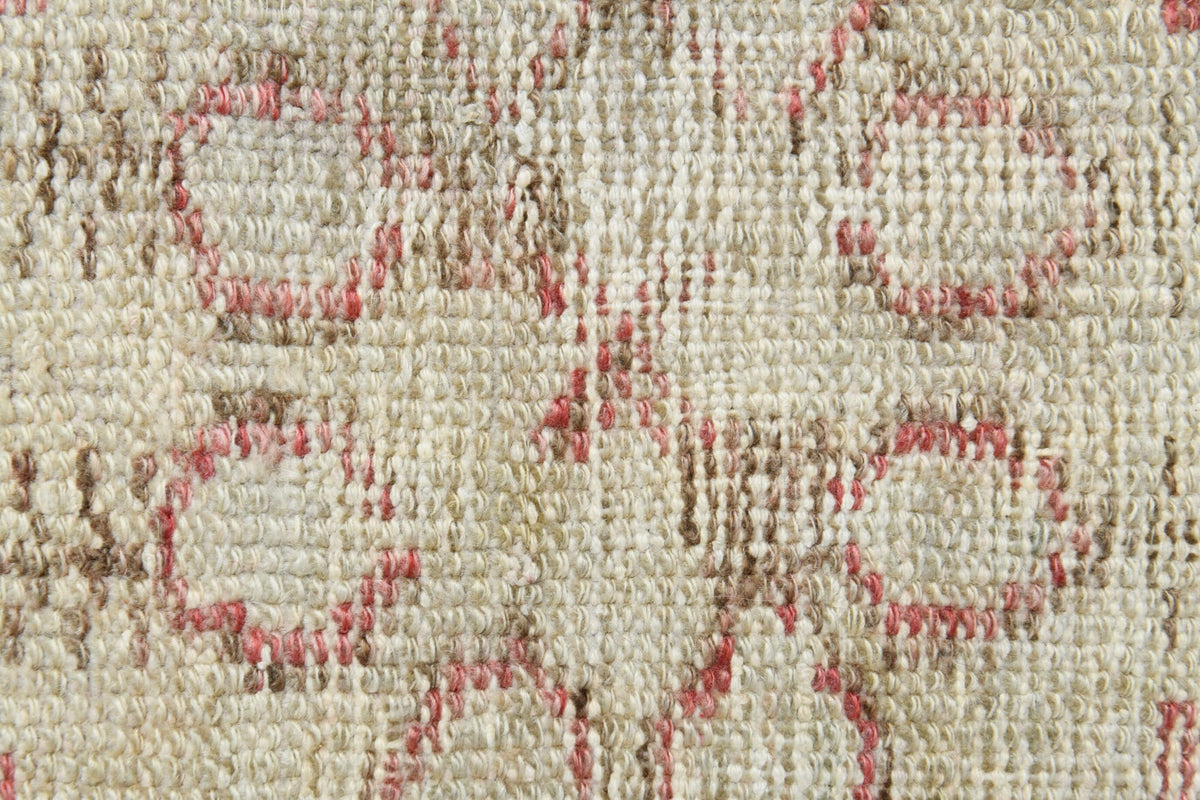 El yapımı vintage yolluk 81x292 cm patchwork desenli yün - üstten görünüm