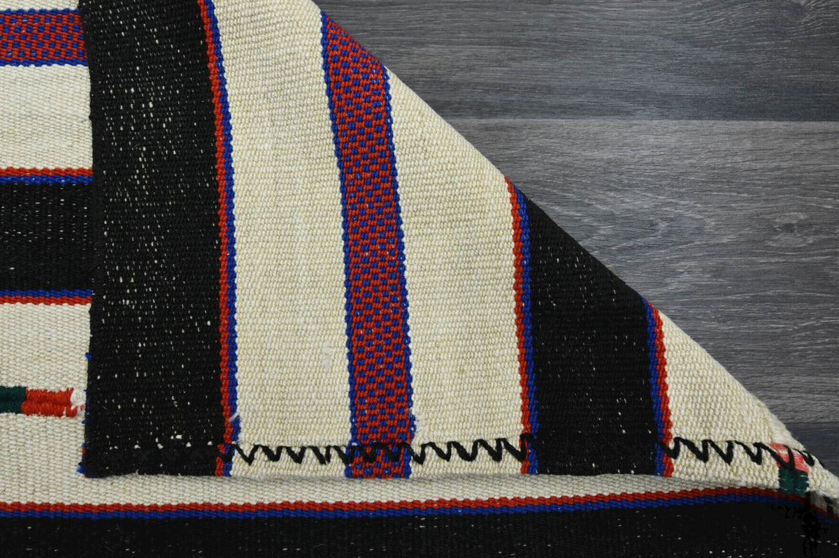El yapımı vintage yolluk 81x259 cm çizgili desenli yün - farklı açıdan görünüm