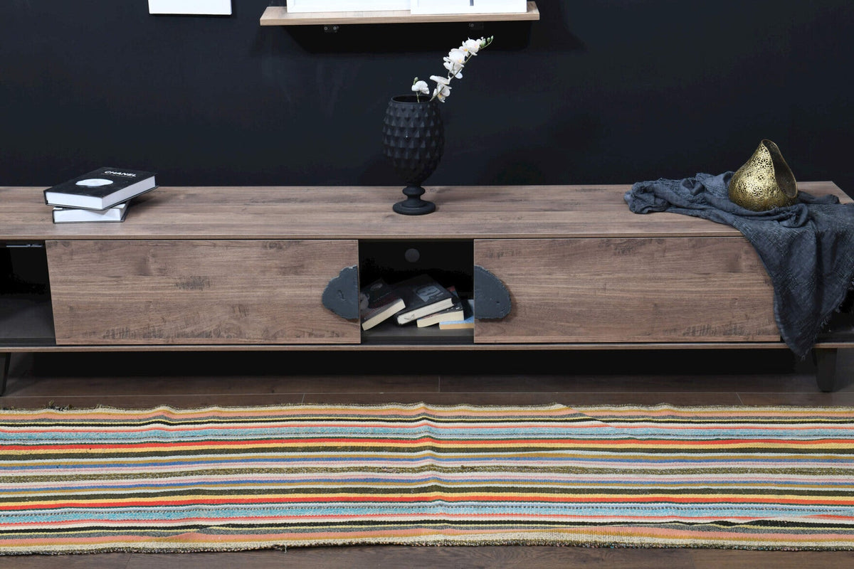 Turkish Striped Kilim Rug
