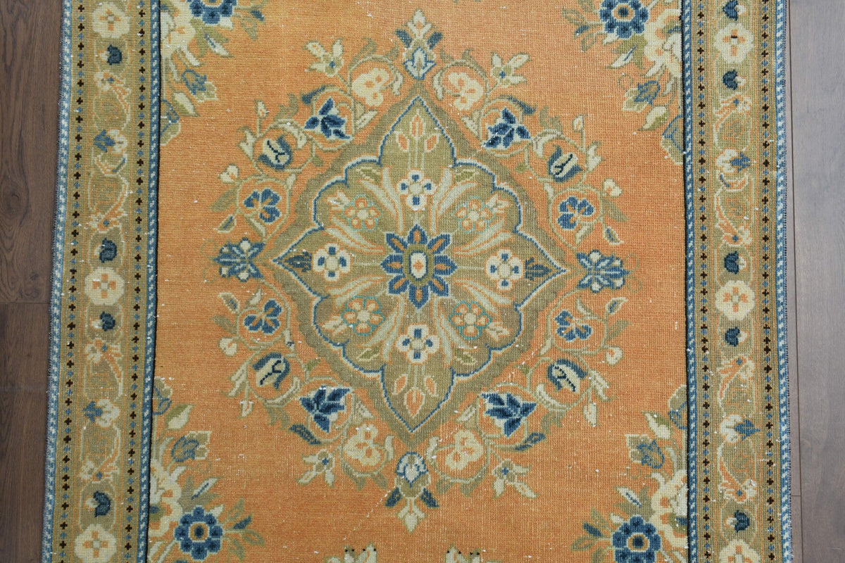 El yapımı vintage yolluk 117x310 cm oryantal desenli yün - mekan görünümü