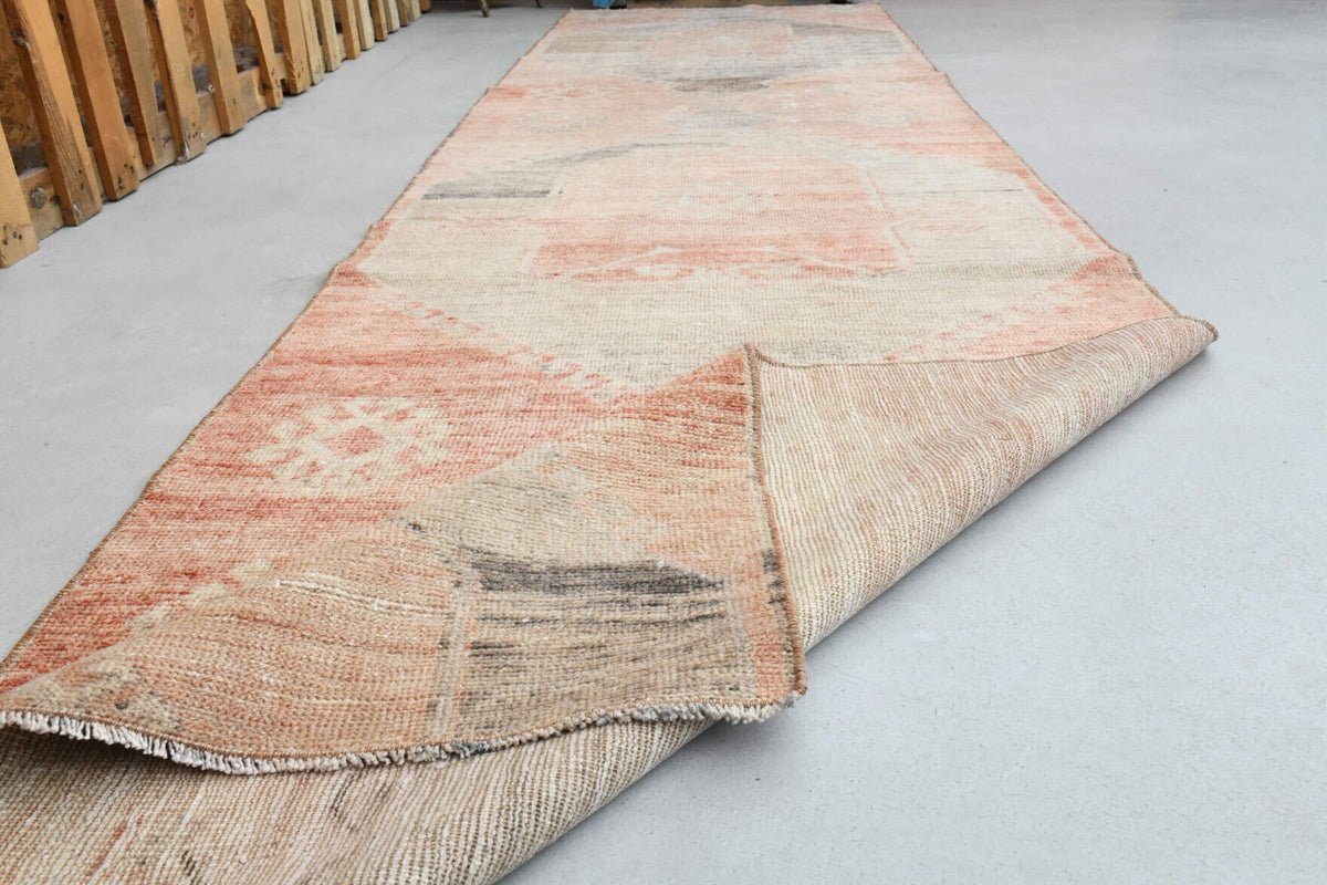 El yapımı vintage yolluk 91x340 cm tribal desenli yün - açık alan görünümü