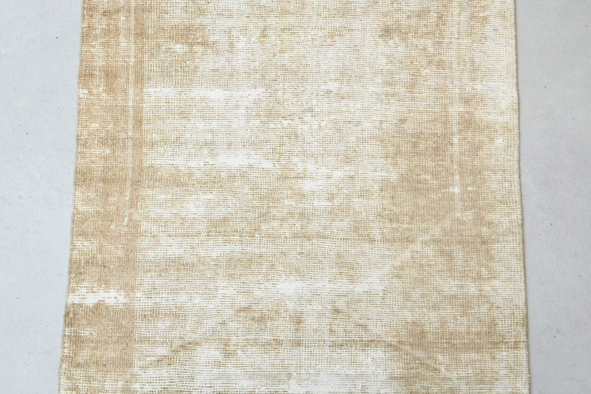 El yapımı vintage yolluk 102x310 cm düz desenli yün - desen detayı