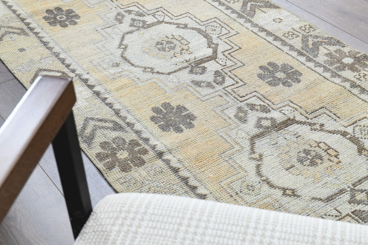 El yapımı vintage yolluk 81x318 cm oryantal desenli yün - mekan görünümü