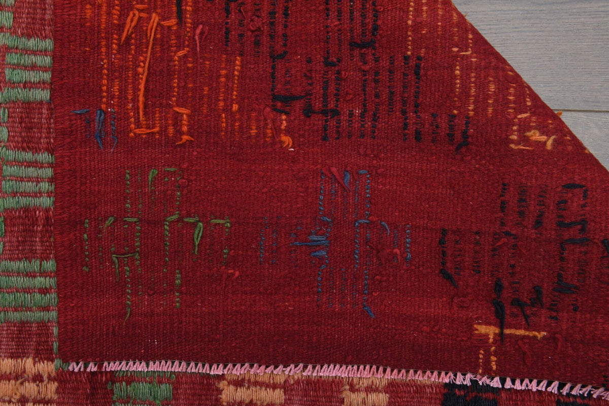 El yapımı vintage halı 188x307 cm oryantal desenli yün - desen detayı