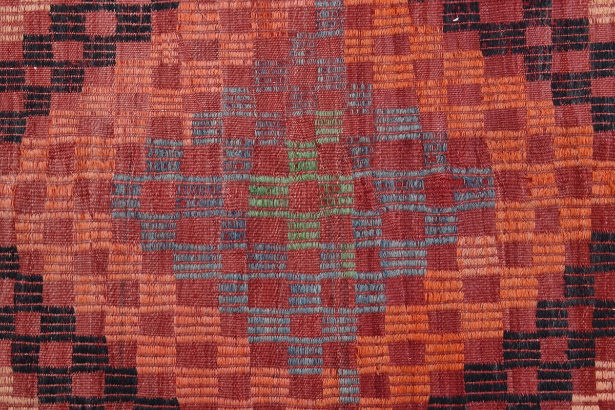 El yapımı vintage halı 188x307 cm oryantal desenli yün