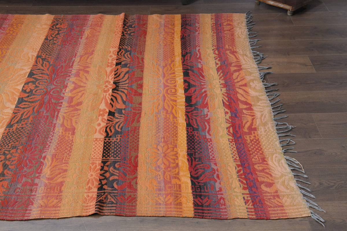 El yapımı vintage halı 180x315 cm oryantal desenli yün - açık alan görünümü
