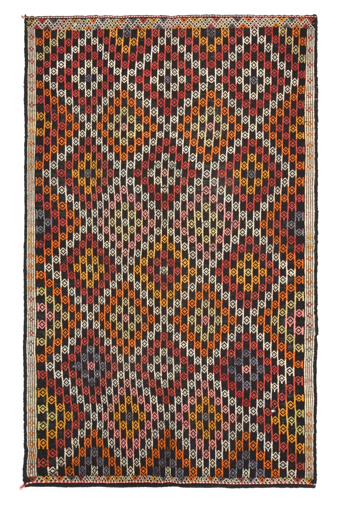 El yapımı vintage halı 180x290 cm oryantal desenli yün