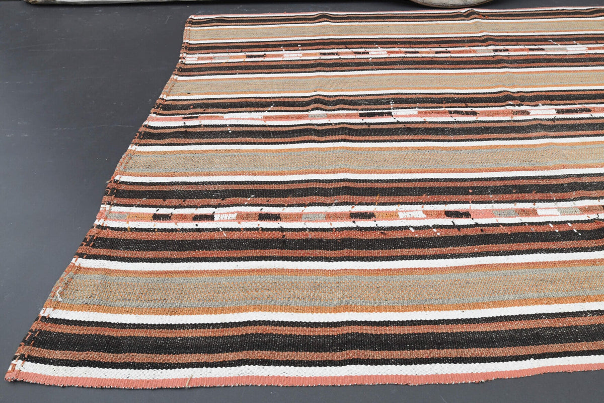 El yapımı vintage halı 178x277 cm oryantal desenli yün - desen detayı