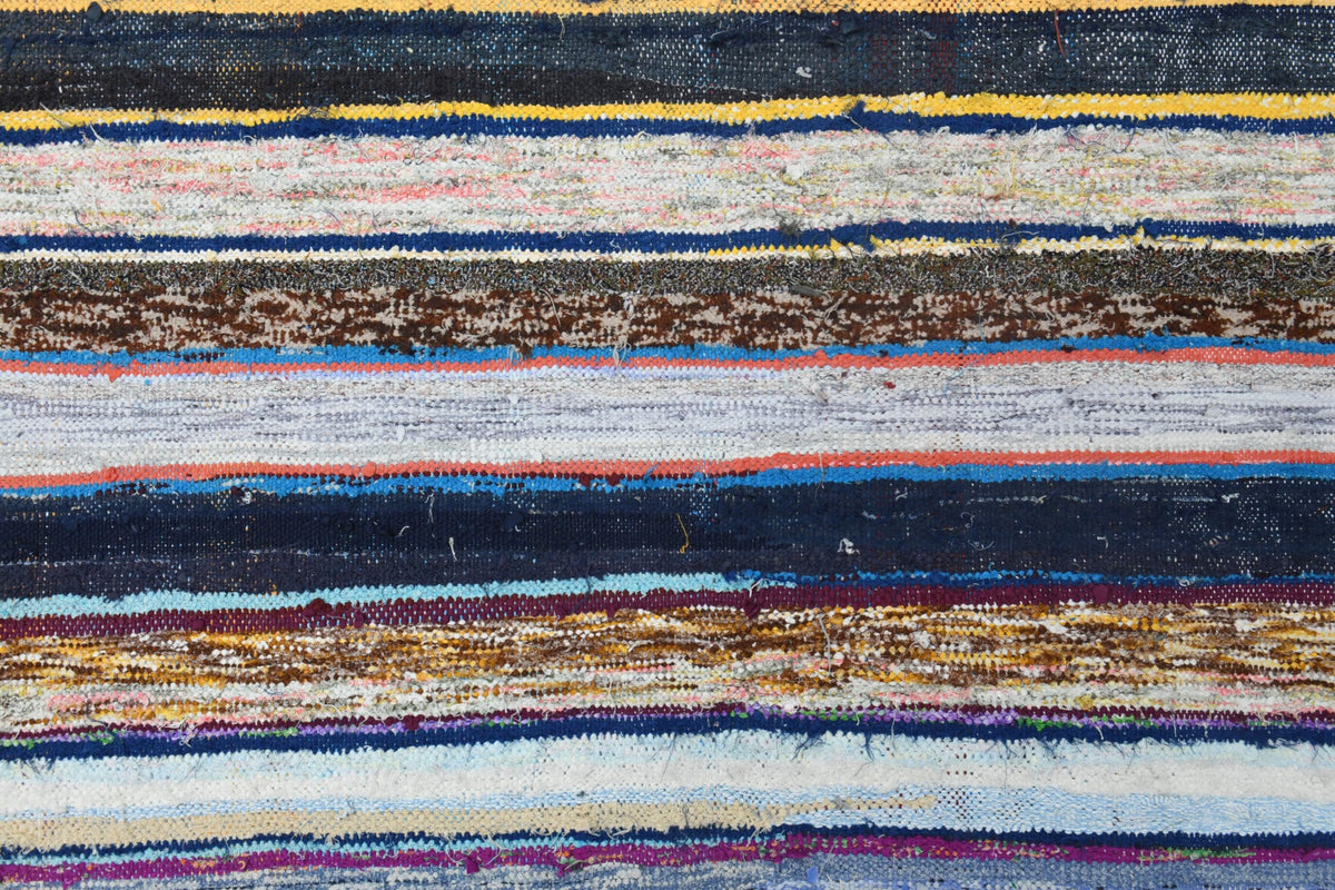 El yapımı vintage halı 170x361 cm oryantal desenli yün - üstten görünüm