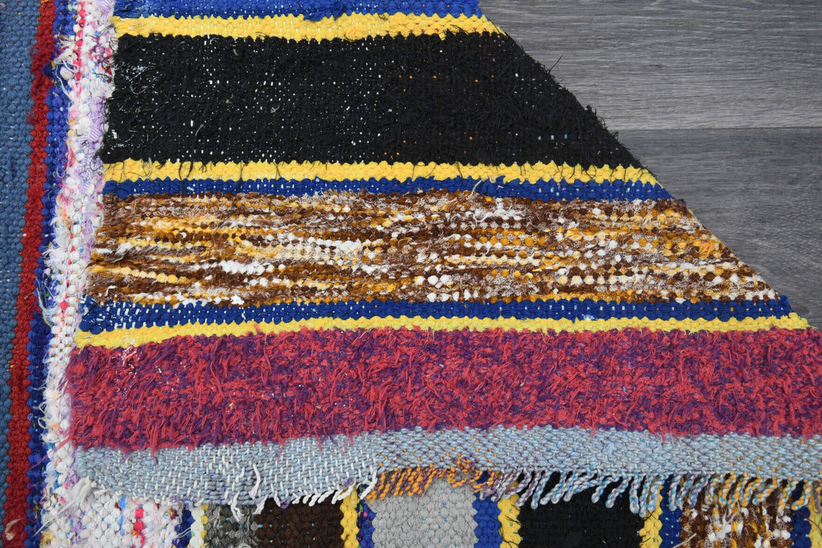 El yapımı vintage halı 170x361 cm oryantal desenli yün - farklı açıdan görünüm
