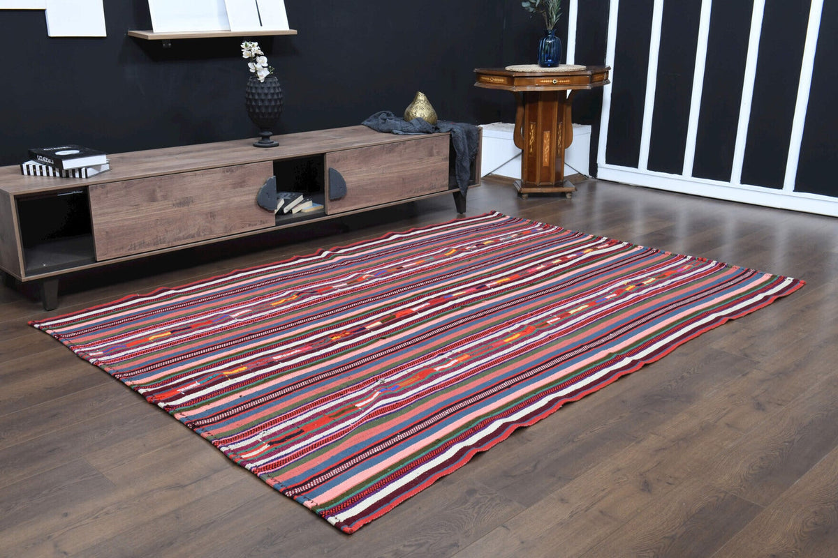 Flatweave Turkish Vintage Area Rug