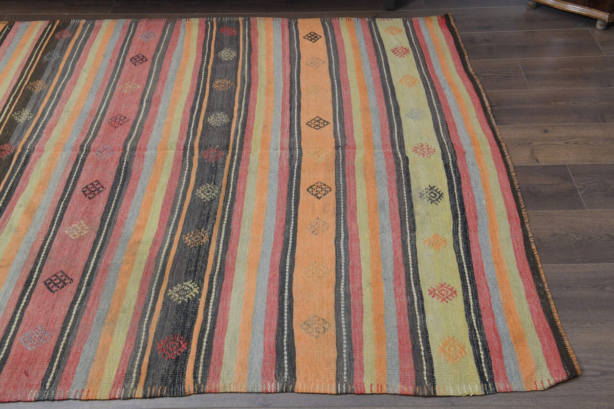 El yapımı vintage halı 165x279 cm oryantal desenli yün - farklı açıdan görünüm
