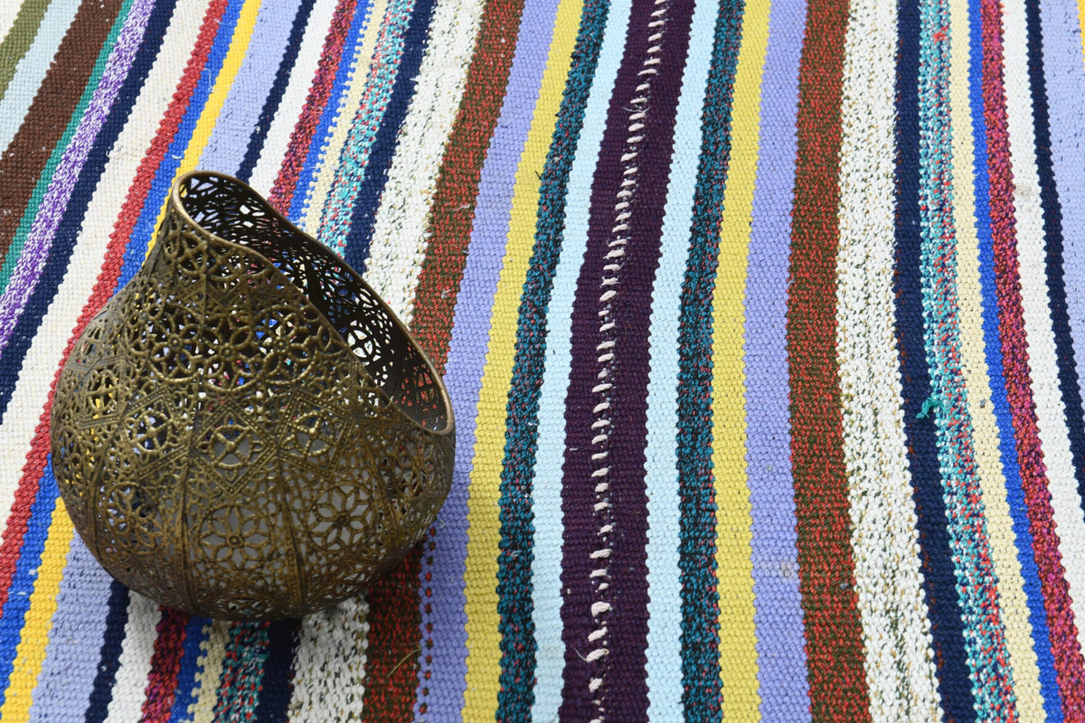 Turkish Flatweave Vintage Area Rug