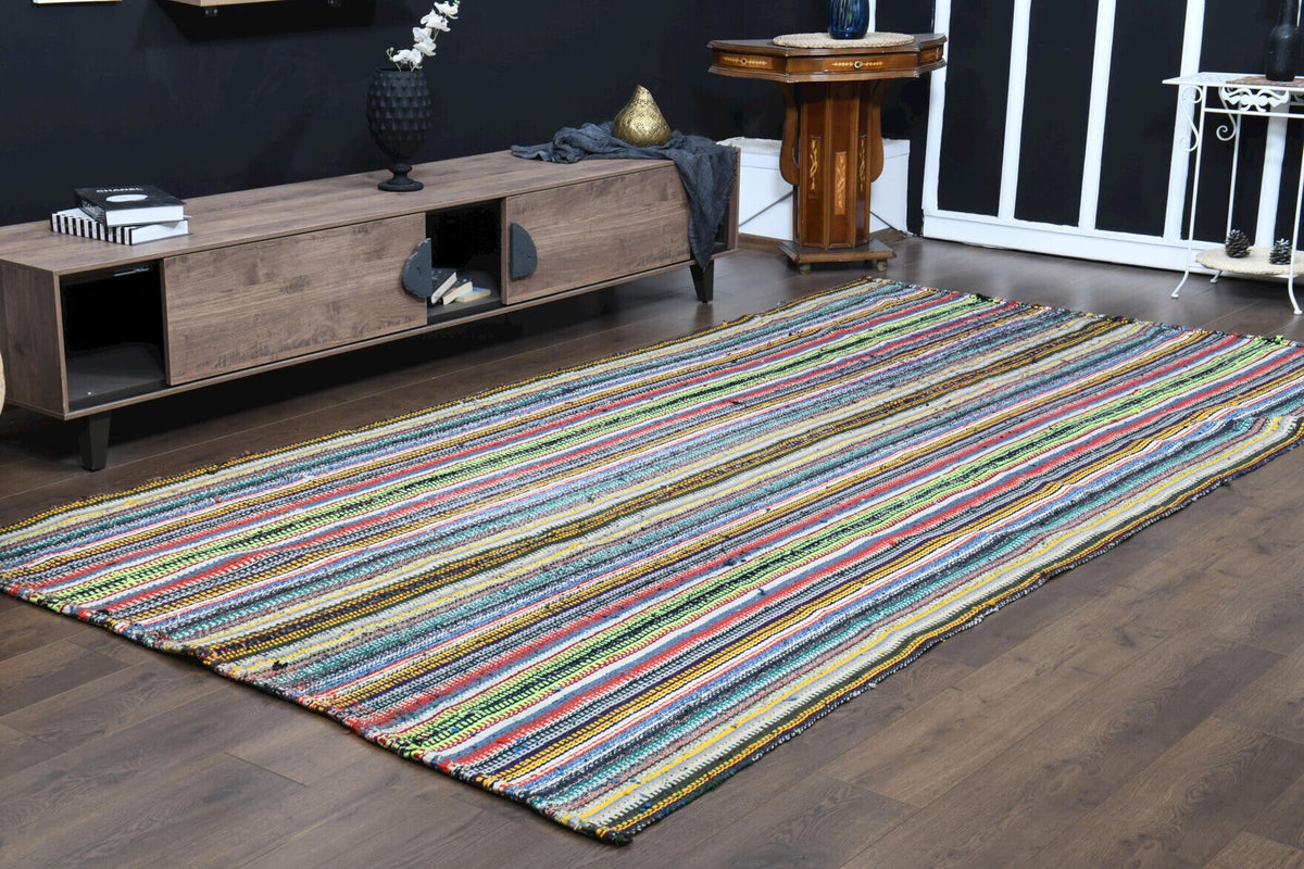 Turkish Vintage Kilim Area Rug