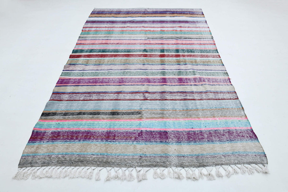 Turkish Vintage Area Kilim Rug