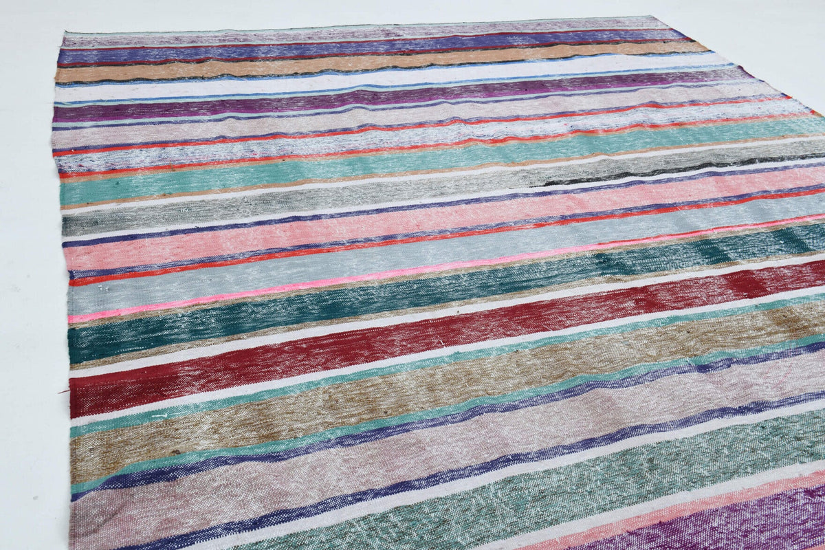 Turkish Vintage Area Kilim Rug