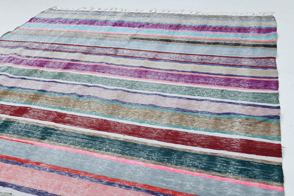 Turkish Vintage Area Kilim Rug