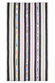 Turkish Vintage Kilim Blakc&White Area Rug