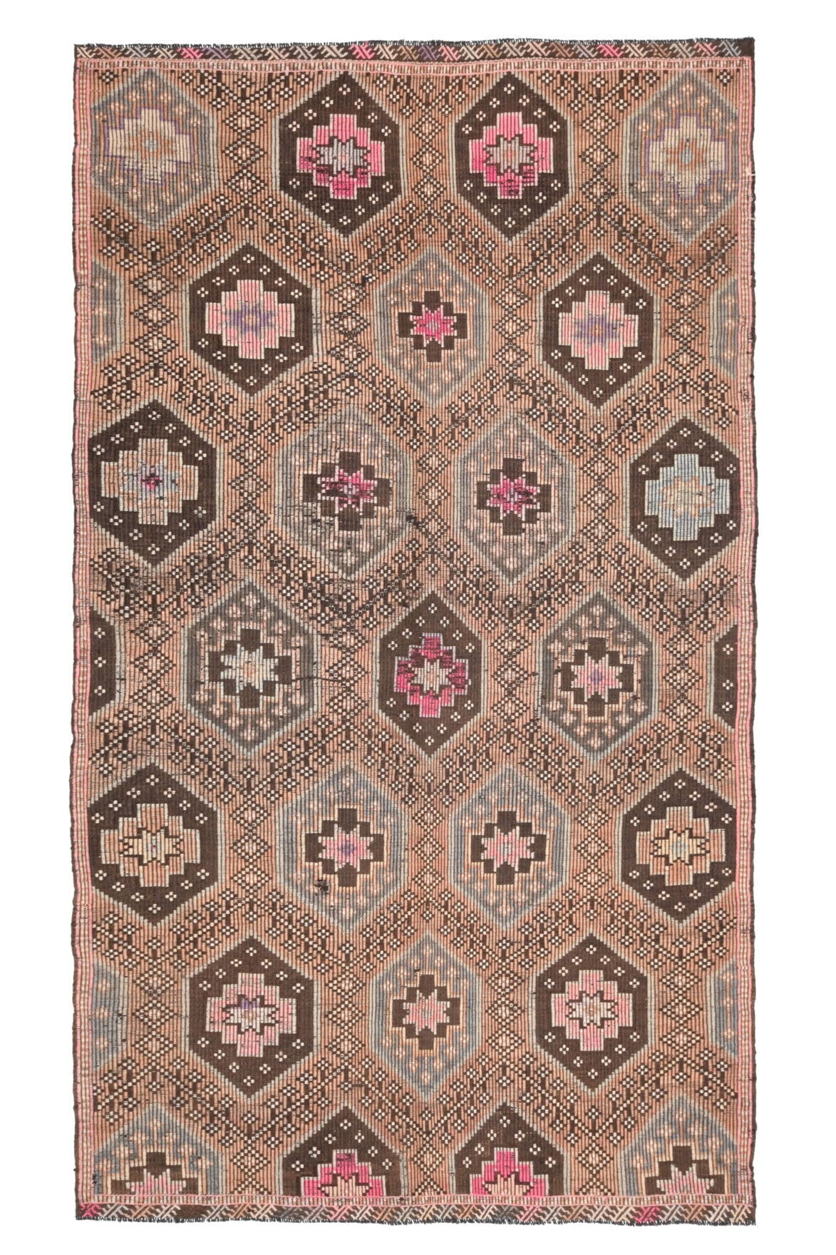 Turkish Vintage Area Kilim Rug