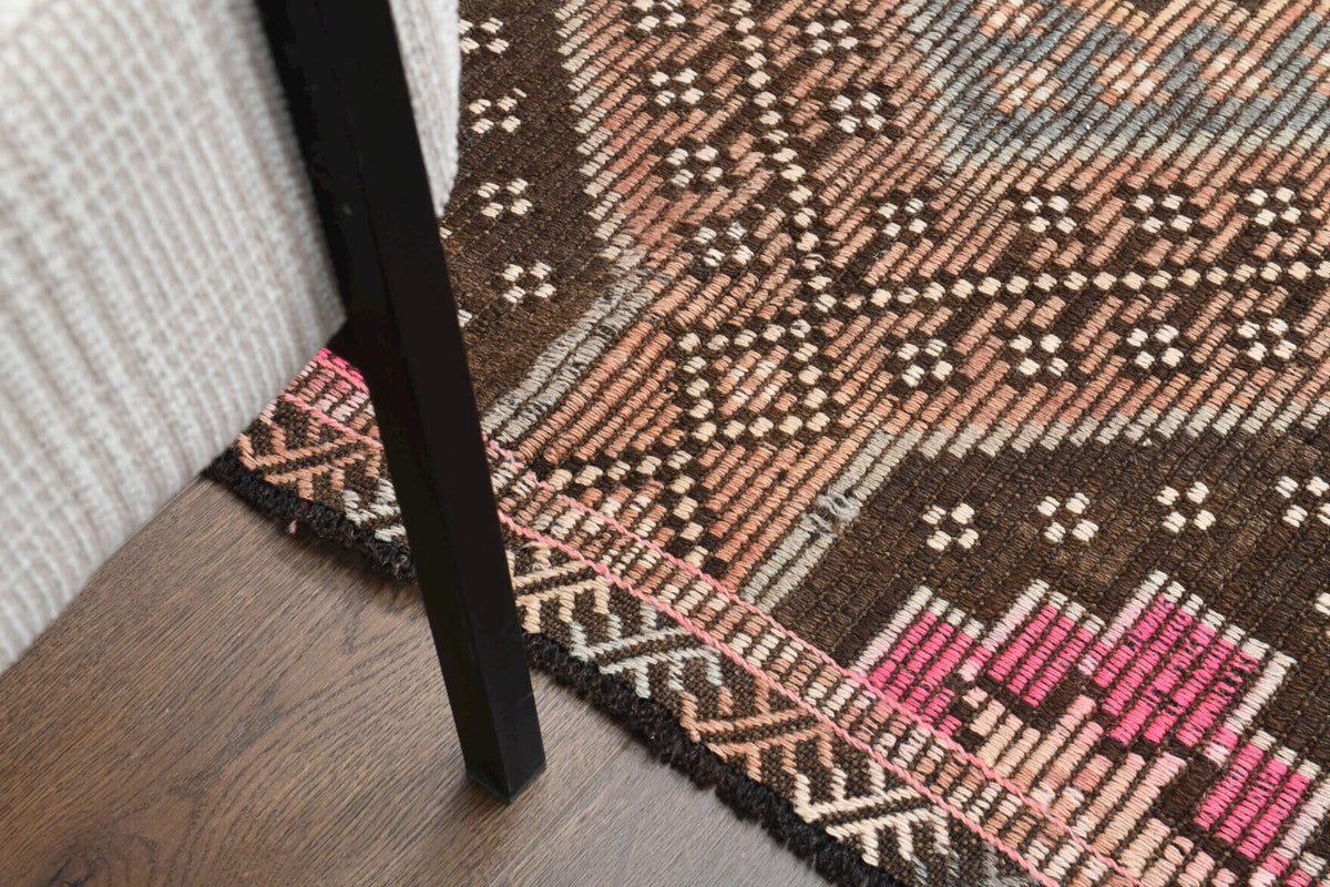 Turkish Vintage Area Kilim Rug