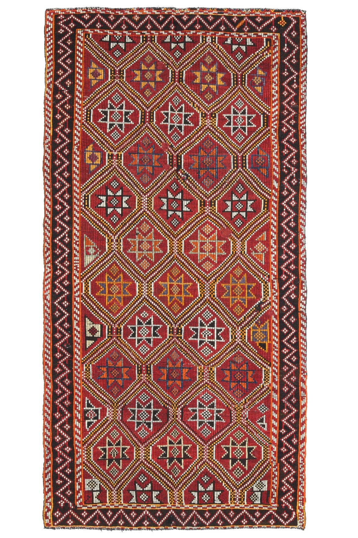 Royal Red Vintage Turkish Kilim Rug