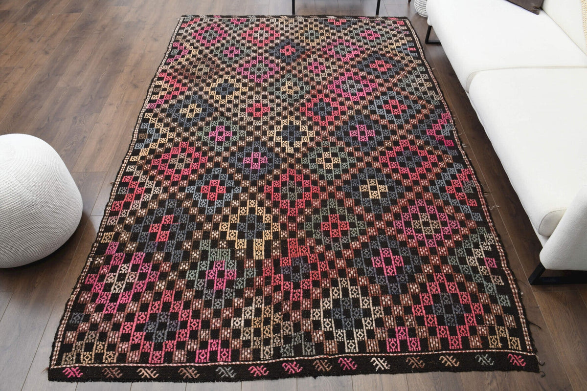 Turkish Vintage Kilim Area Rug