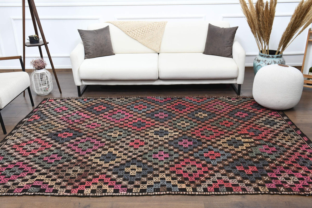 Turkish Vintage Kilim Area Rug